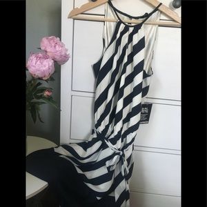 Express NWT navy/cream striped dress